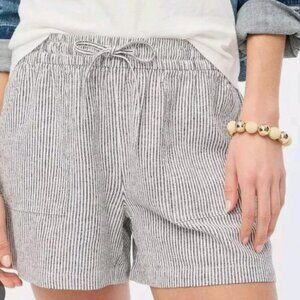 J Crew Factory Striped Striped Linen Blend Shorts
